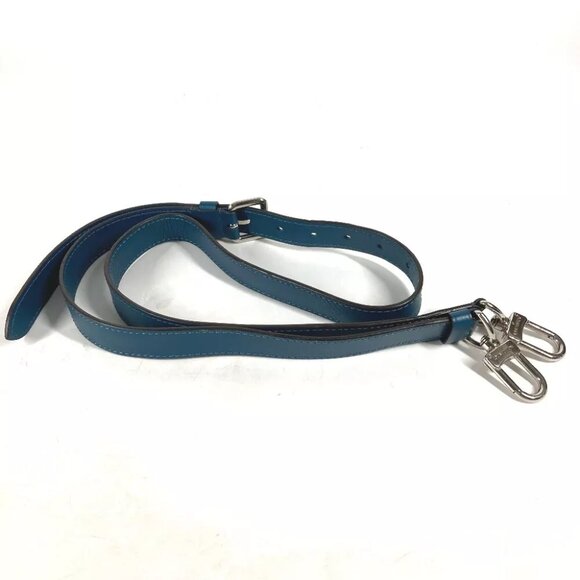 LOUIS VUITTON Bag accessories Shoulder strap Leather blue - Picture 1 of 8